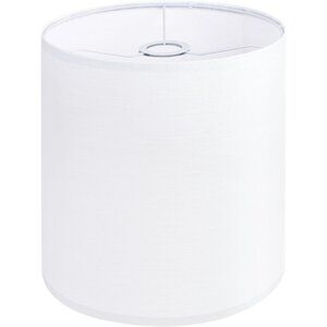 White Linen Tall Drum Lampshade, 11x11x12 Replacement for Table & Floor Lamps